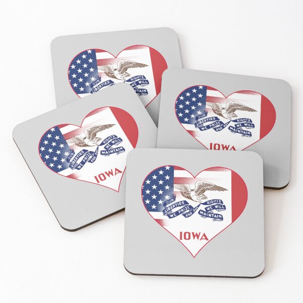 Item preview, State of Iowa Flag and American Flag Fusion Design designed and sold by Gsallicat.