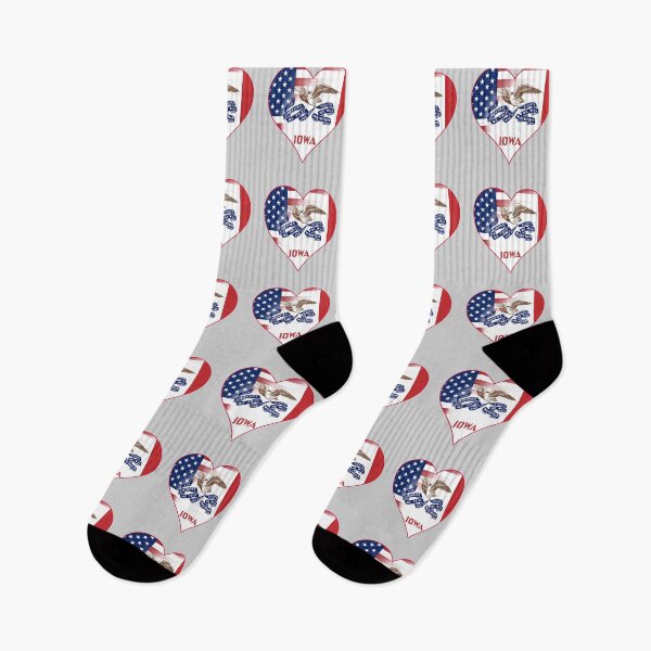 Item preview, State of Iowa Flag and American Flag Fusion Design designed and sold by Gsallicat.
