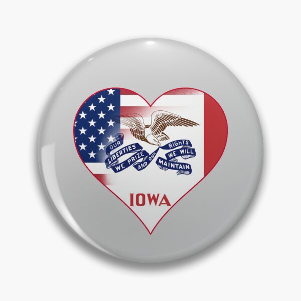 Item preview, State of Iowa Flag and American Flag Fusion Design designed and sold by Gsallicat.