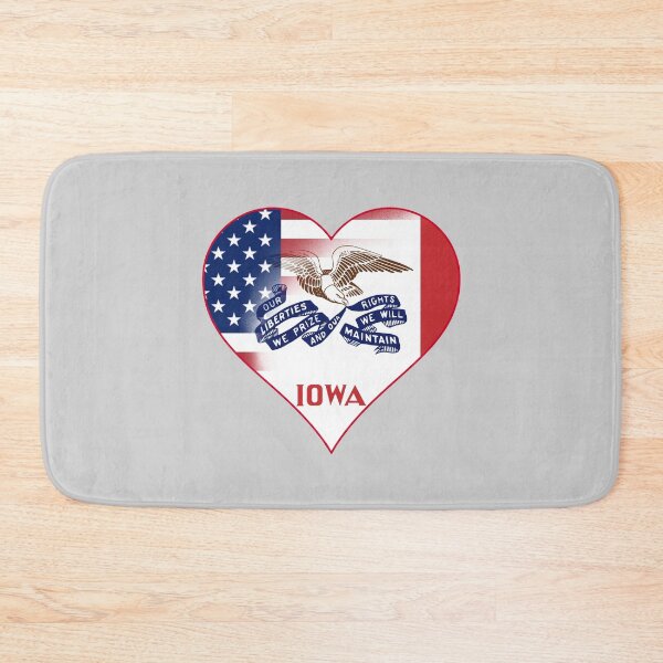Item preview, State of Iowa Flag and American Flag Fusion Design designed and sold by Gsallicat.
