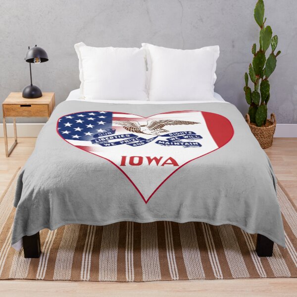 Item preview, State of Iowa Flag and American Flag Fusion Design designed and sold by Gsallicat.