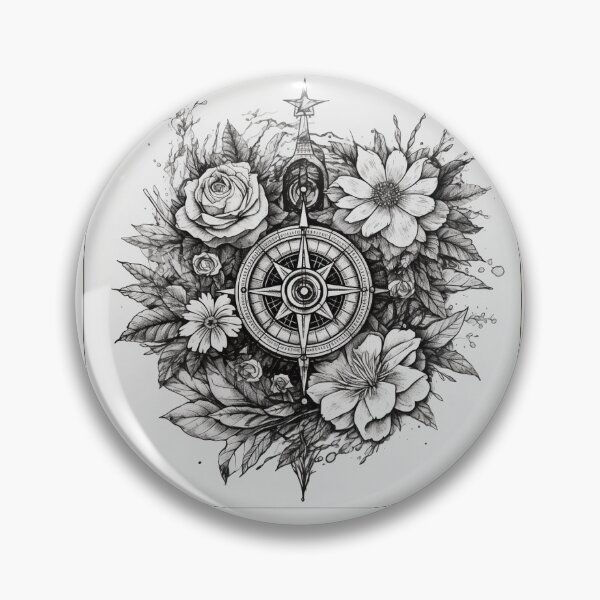 Item preview, Floral Compass designed and sold by tonyhoskins97.