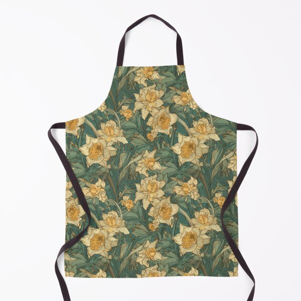 Item preview, Mucha-Inspired Vintage Art Nouveau Daffodils Pattern - Vibrant Springtime Charm and Elegance designed and sold by TopArtsy.