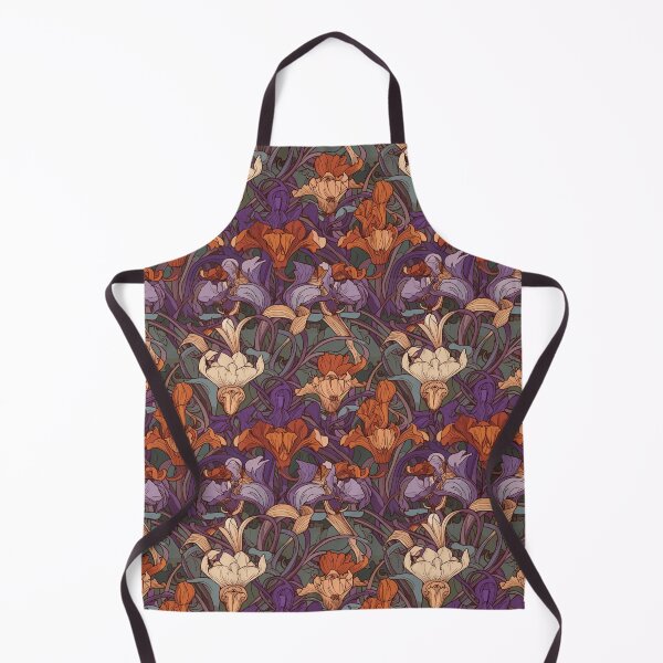 Item preview, Mucha-Inspired Vintage Art Nouveau Crocuses Pattern - Vibrant Colors and Delicate Springtime Beauty designed and sold by TopArtsy.