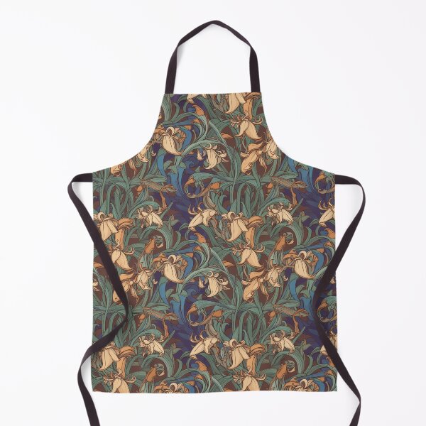 Item preview, Mucha-Inspired Vintage Art Nouveau Bluebells Pattern - Vibrant Colors and Enchanting Woodland Charm designed and sold by TopArtsy.