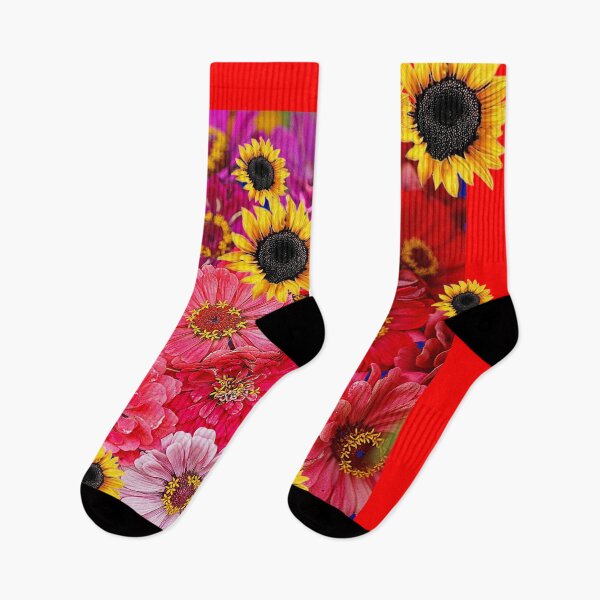 Item preview,  SUNFLOWER PATTERN ABSTRACT FLORALS RED ART designed and sold by sharlesart.