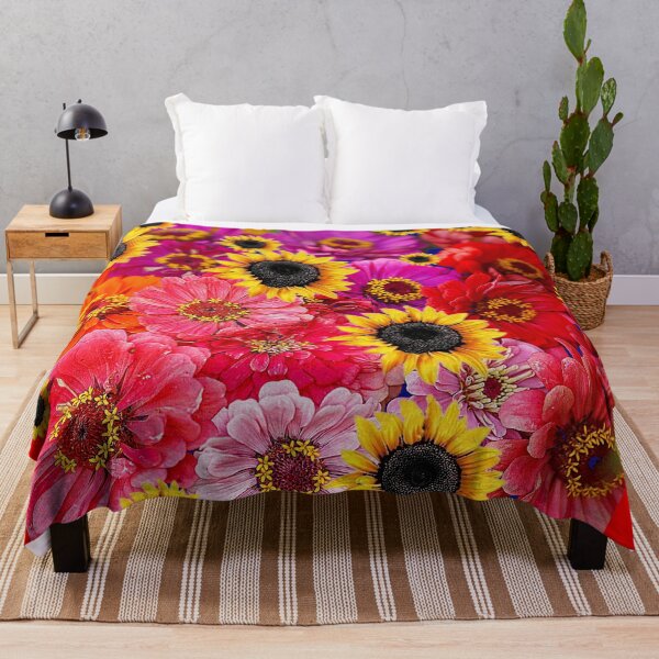 Item preview, SUNFLOWER PATTERN ABSTRACT FLORALS RED ART designed and sold by sharlesart.