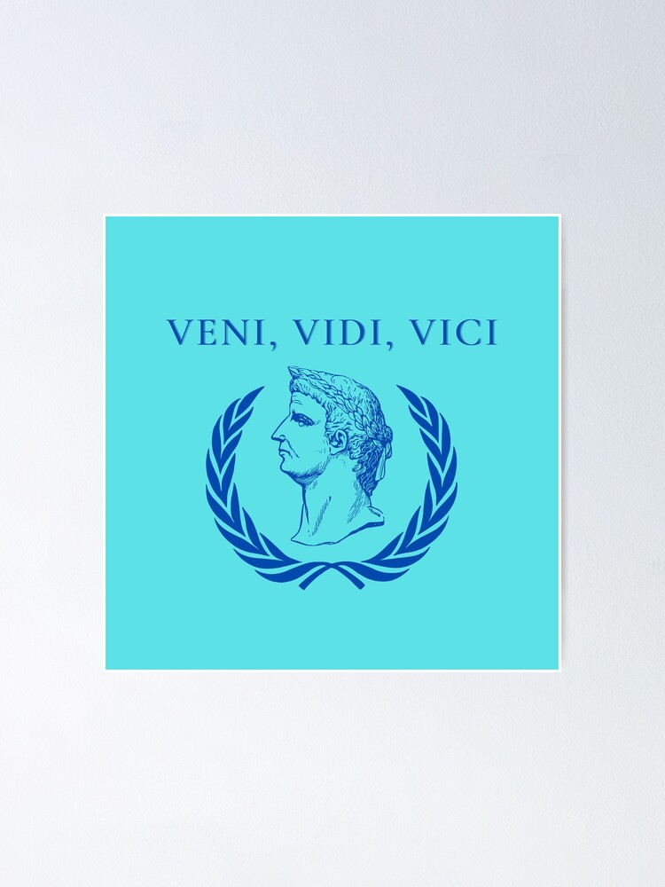 Veni, Vidi, Vici Julius Caesar Quote Poster  Caesar quotes, Quote posters,  Roman quotes