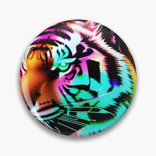 Item preview, Trippy Psychedelic Neon Tigers 17 designed and sold by Benito Del Ray.