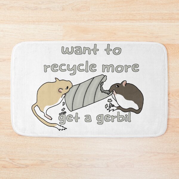 Item preview, Cute cardboard eating gerbils say recycle more! designed and sold by Becky-Marie.