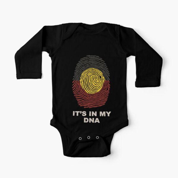 Aboriginal Basic DNA Long Sleeve Baby One-Piece