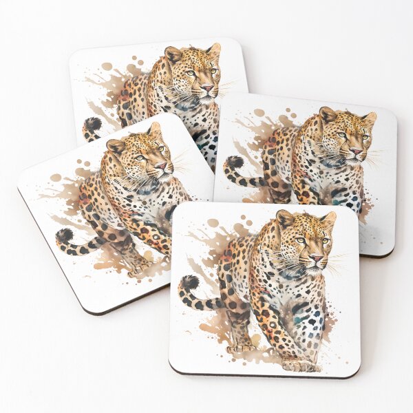 Item preview, Tiger, leopard, animal,  beautiful colorful water color  designed and sold by Lekiam.
