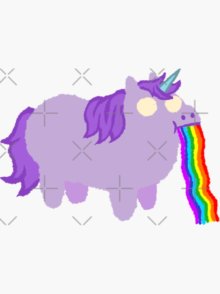 Thumbnail 3 of 3, Sticker, Vomicorn designed and sold by TheRandomFactor.