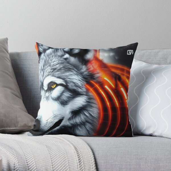 Orange and hotsell grey throw pillows