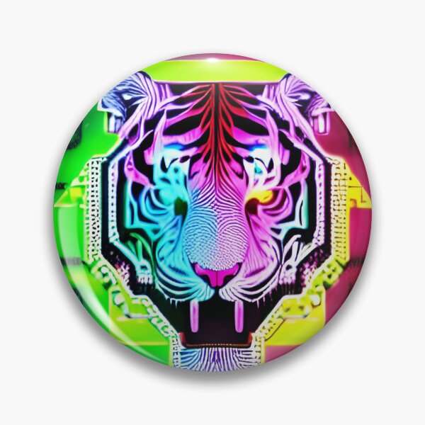 Item preview, Trippy Psychedelic Neon Tigers 18 designed and sold by Benito Del Ray.
