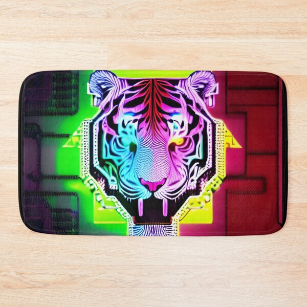 Item preview, Trippy Psychedelic Neon Tigers 18 designed and sold by Benito Del Ray.