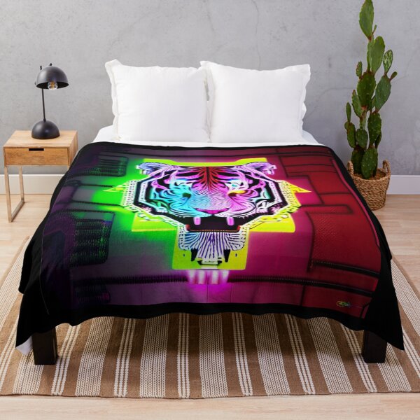 Item preview, Trippy Psychedelic Neon Tigers 18 designed and sold by Benito Del Ray.
