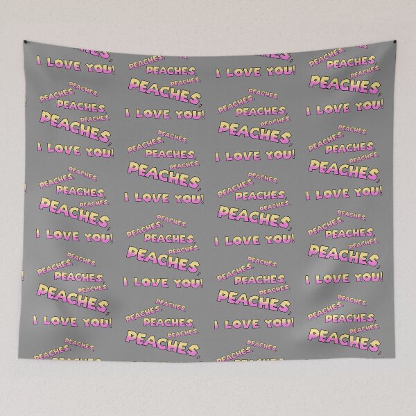 Item preview, Peaches, I Love You! (on Grey) designed and sold by epinkb.