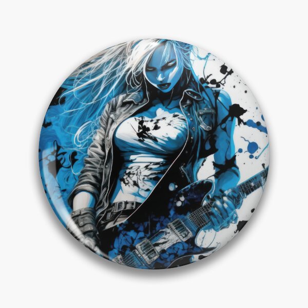 Item preview, ROCKER GIRL LEATHER SUIT SPLASH ELECTRIC GUITAR DESTROYER designed and sold by ogirdorgraphics.