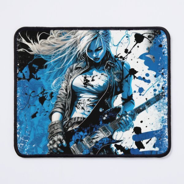 Item preview, ROCKER GIRL LEATHER SUIT SPLASH ELECTRIC GUITAR DESTROYER designed and sold by ogirdorgraphics.