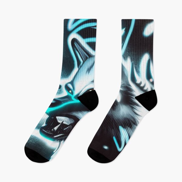 Artikelvorschau, Wolf of Teal, Black, White, Grey entworfen und verkauft von Sweet-Medley.