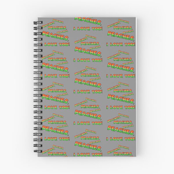 Item preview, Peaches, I Love You! (Orange/Green on Grey) designed and sold by epinkb.