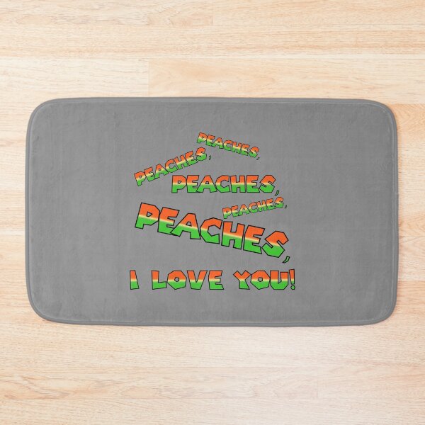 Item preview, Peaches, I Love You! (Orange/Green on Grey) designed and sold by epinkb.
