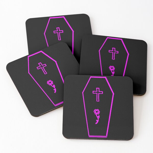 Item preview, MADI DESTROY Logo Pastel Goth Casket Flower Design Hot Pink designed and sold by MADI DESTROY.