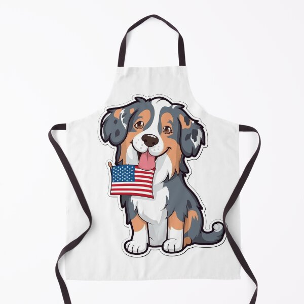Item preview, Angel, the adorable patriotic Australian Shepard designed and sold by Alanna Rose Realm.