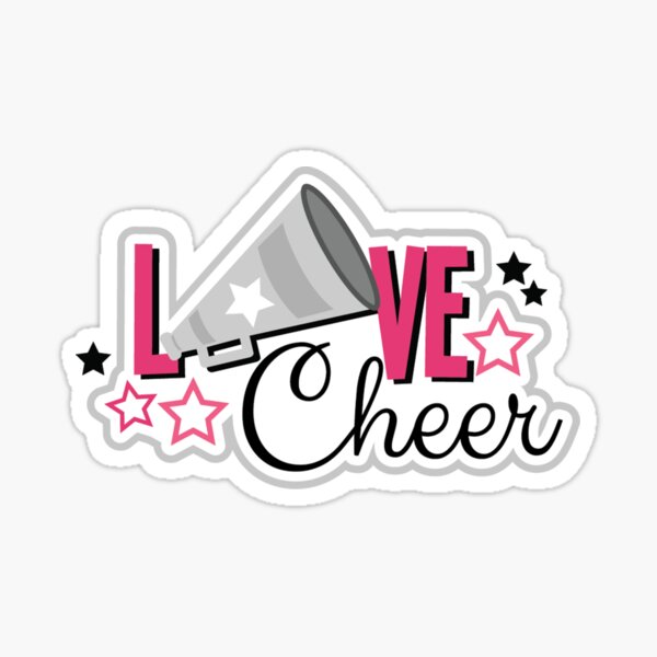 Love Cheer Cheerleading Sticker For Sale By Incheerdesigns Redbubble