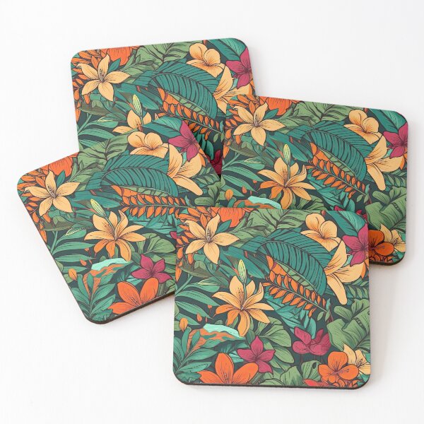 Item preview, Colourful Tropical Flower pattern - Detailed, intricate and fun! designed and sold by Elysium-Create.