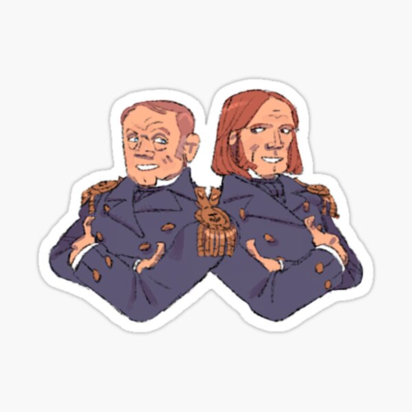 Item preview, Francis Crozier & James Clark Ross small sticker designed and sold by vandrawsing.