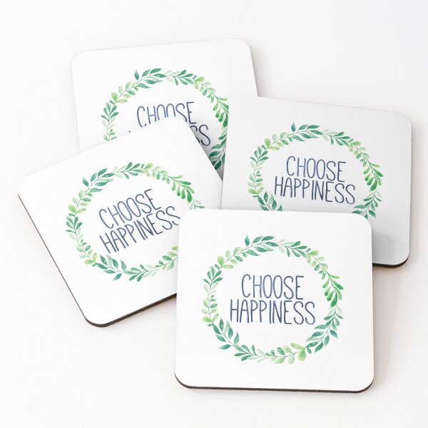 Item preview, Choose Happiness Greenery Watercolor designed and sold by SidderBug Designs.