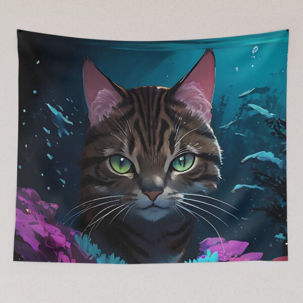 Item preview, Underwater Cat designed and sold by Cyrical.