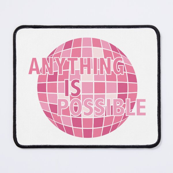 Item preview, Pink Disco Ball "Anthing Is Possible" designed and sold by Maeve-Design.