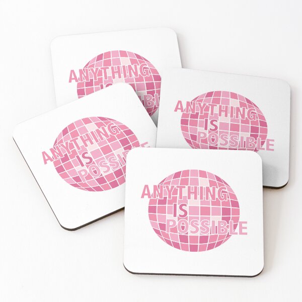 Item preview, Pink Disco Ball "Anthing Is Possible" designed and sold by Maeve-Design.