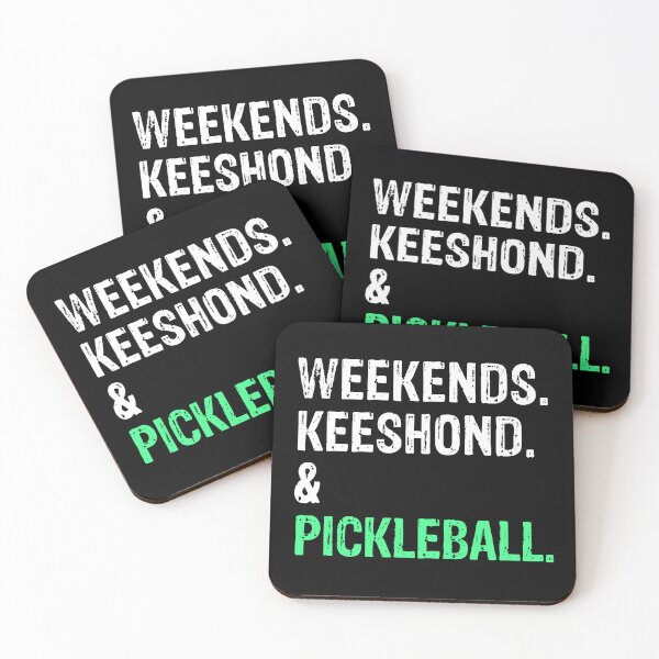 Item preview, Weekends Keeshond and Pickleball Funny Dog Gift  designed and sold by Guarddogdrive.