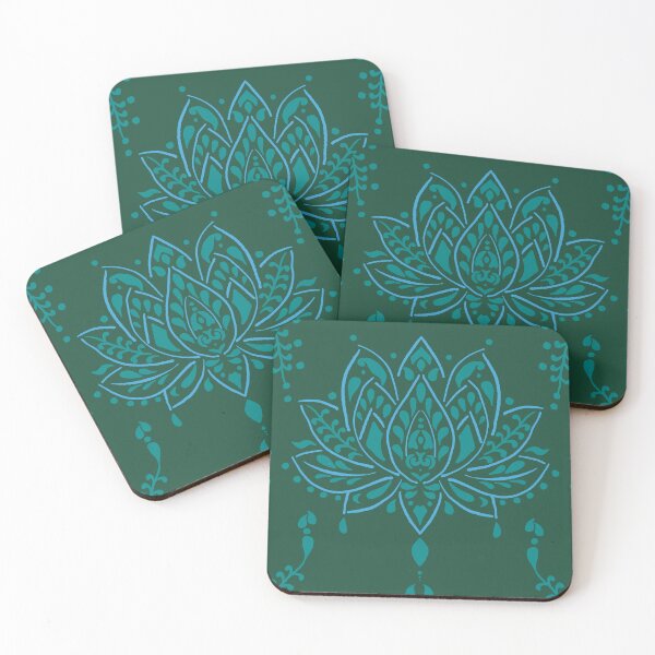 Item preview, Lotus blue and emerald green designed and sold by ChantalDesign.
