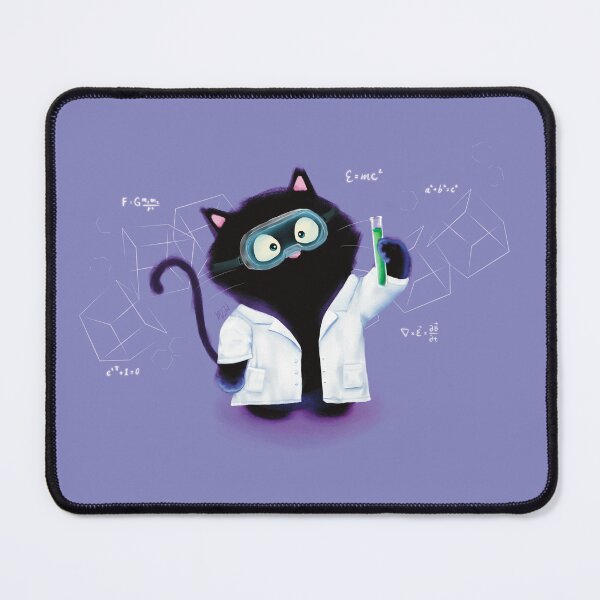 Item preview, Smudge the Scientist Cat Conducts an Experiment - Purple designed and sold by mwkairos.