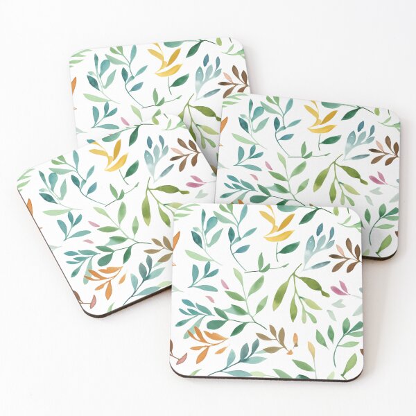 Item preview, Colorful Watercolor Leaves Pattern Design designed and sold by modernmotifs.