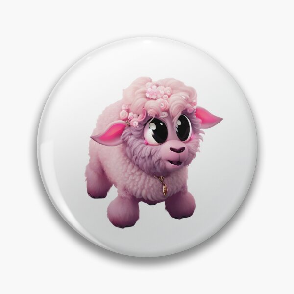 Item preview, Fluffy pink sheep - cute little sheep designed and sold by SheepAttack.
