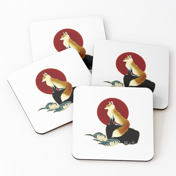 Item preview, Japanese Fox on Top of Hill - Ukiyo-e Style designed and sold by Reyano.