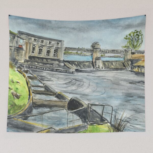 Item preview, The Dam and Fish Ladder in Pitlochry, Perthshire, Scotland designed and sold by LymphomaLass.
