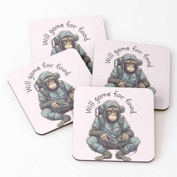 Item preview, Will game for food | Funny Gaming Pun designed and sold by Funlandia.