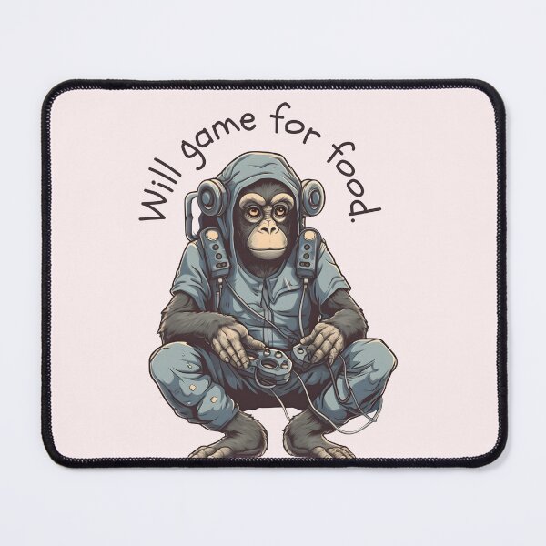 Item preview, Will game for food | Funny Gaming Pun designed and sold by Funlandia.