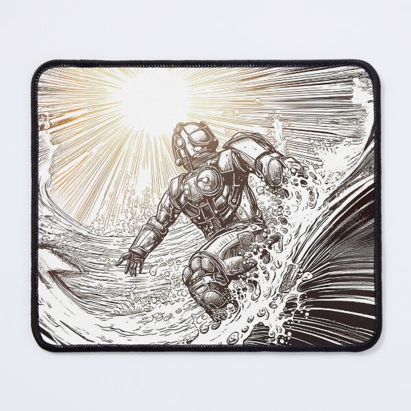 Item preview, Kowabunga Hang Steel Robot at the Beach designed and sold by Angela Bull.