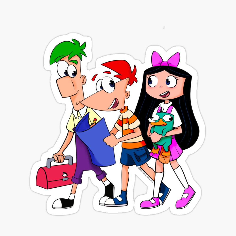 Póster for Sale con la obra «Phineas y Ferb <3» de Maria Margarita Gomez |  Redbubble