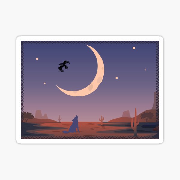 Howling at the Moon Sticker