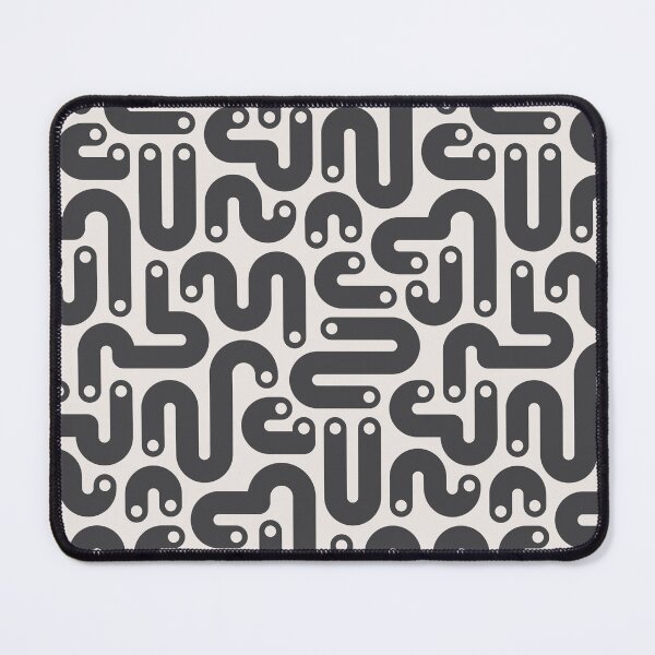 Item preview, JELLY BEANS Squiggly New Wave Postmodern Abstract 1980s Geometric with Dots in Charcoal Black on Gray White - UnBlink Studio by Jackie Tahara designed and sold by Jackie Tahara of UnBlink Studio.