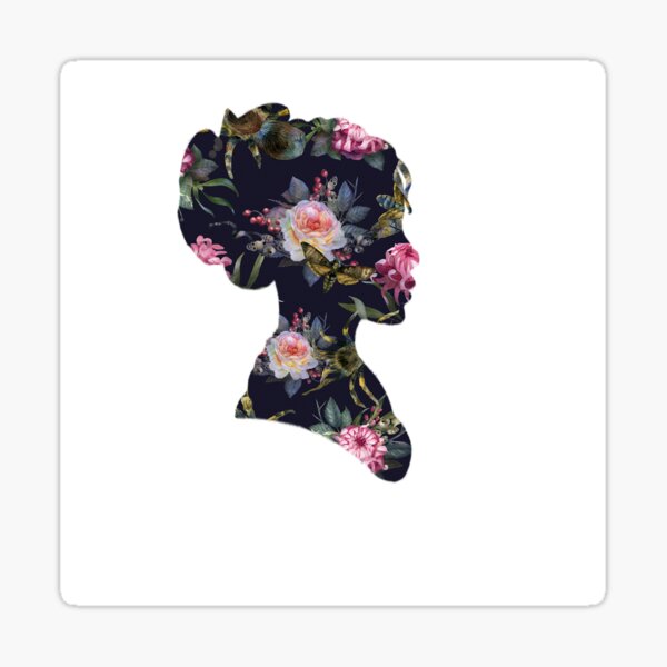 Item preview, Regency Floral Silhouette designed and sold by Holli Jo Monroe.